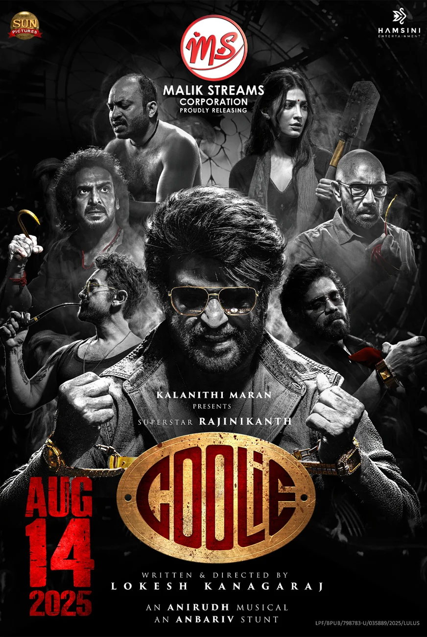 Coolie 2025 (Rajinikanth, Aamir Khan) Ticket Showtimes, Release Date & Promotions