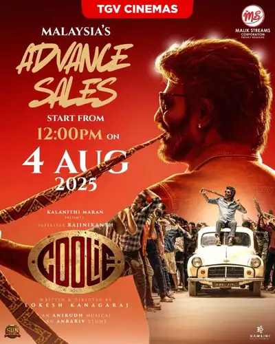 Coolie Advance Sales Booking | Movie release date from 14 Aug 2025