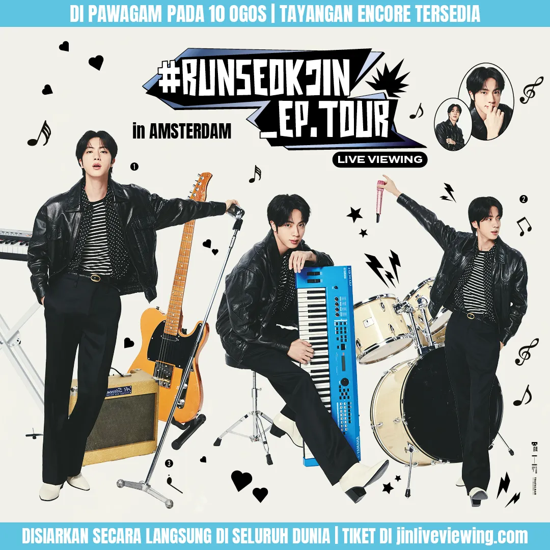 Run Seok Jin from BTS LIVE Malay Poster