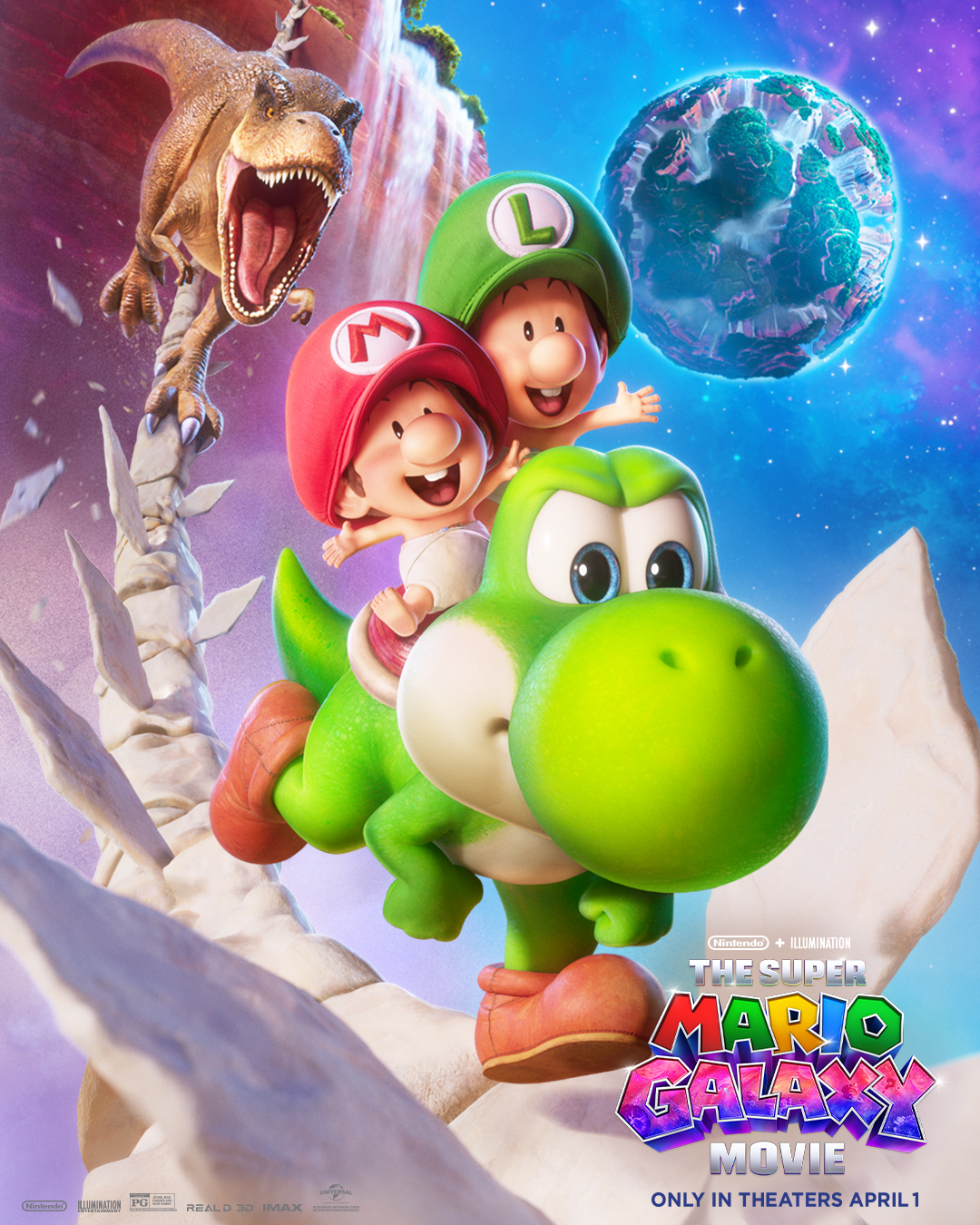 Super Mario Movie Poster Yoshi | Super Mario Galaxy Movie | TGV Cinemas