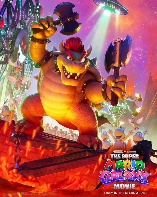 Super Mario Movie Poster Mario Bowser | Super Mario Galaxy Movie | TGV Cinemas
